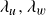 lamda Subscript u Baseline comma lamda Subscript w Baseline