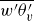 ModifyingAbove w prime theta prime Subscript v With bar