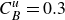 upper C Subscript upper B Superscript u Baseline equals 0.3