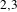 Subscript 2 comma 3