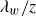 lamda Subscript w Baseline divided by z