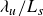 lamda Subscript u Baseline divided by upper L Subscript s