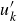 u prime Subscript k