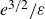e Superscript 3 divided by 2 Baseline divided by epsilon