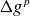 normal upper Delta g Superscript p