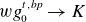 w g 0 Superscript t comma b p Baseline right arrow upper K