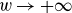 w right arrow plus normal infinity