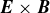 bold italic upper E times bold italic upper B