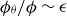 phi Subscript theta Baseline divided by phi tilde epsilon