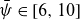 psi overbar element of left bracket 6 comma 10 right bracket