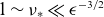 1 tilde nu Subscript asterisk Baseline much less than epsilon Superscript negative 3 divided by 2