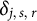 delta Subscript j comma s comma r