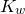 upper K Subscript w
