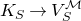 upper K Subscript upper S Baseline right arrow upper V Subscript upper S Superscript script upper M