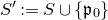 upper S prime colon equals upper S union StartSet German p 0 EndSet