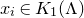 x Subscript i Baseline element of upper K 1 left parenthesis normal upper Lamda right parenthesis