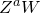 upper Z Superscript a Baseline upper W