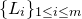 left brace upper L Subscript i Baseline right brace Subscript 1 less than or equals i less than or equals m