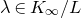 lamda element of upper K Subscript normal infinity Baseline divided by upper L
