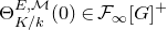 normal upper Theta Subscript upper K divided by k Superscript upper E comma script upper M Baseline left parenthesis 0 right parenthesis element of script upper F Subscript normal infinity Baseline left bracket upper G right bracket Superscript plus