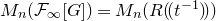 upper M Subscript n Baseline left parenthesis script upper F Subscript normal infinity Baseline left bracket upper G right bracket right parenthesis equals upper M Subscript n Baseline left parenthesis upper R left parenthesis left parenthesis t Superscript negative 1 Baseline right parenthesis right parenthesis right parenthesis