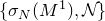 StartSet sigma Subscript upper N Baseline left parenthesis upper M Superscript 1 Baseline right parenthesis comma script upper N EndSet