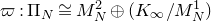 pi colon normal upper Pi Subscript upper N Baseline approximately equals upper M Subscript upper N Superscript 2 Baseline circled plus left parenthesis upper K Subscript normal infinity Baseline divided by upper M Subscript upper N Superscript 1 Baseline right parenthesis