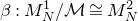 beta colon upper M Subscript upper N Superscript 1 Baseline divided by script upper M approximately equals upper M Subscript upper N Superscript 2