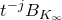 t Superscript negative j Baseline upper B Subscript upper K Sub Subscript normal infinity