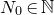 upper N 0 element of double struck upper N