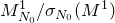 upper M Subscript upper N 0 Superscript 1 Baseline divided by sigma Subscript upper N 0 Baseline left parenthesis upper M Superscript 1 Baseline right parenthesis