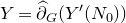 upper Y equals ModifyingAbove partial differential With caret Subscript upper G Baseline left parenthesis upper Y prime left parenthesis upper N 0 right parenthesis right parenthesis