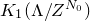 upper K 1 left parenthesis normal upper Lamda divided by upper Z Superscript upper N 0 Baseline right parenthesis