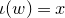 iota left parenthesis w right parenthesis equals x
