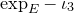 exp Subscript upper E Baseline minus iota 3