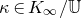 kappa element of upper K Subscript normal infinity Baseline divided by double struck upper U