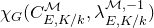 chi Subscript upper G Baseline left parenthesis upper C Subscript upper E comma upper K divided by k Superscript script upper M Baseline comma lamda Subscript upper E comma upper K divided by k Superscript script upper M comma negative 1 Baseline right parenthesis