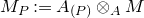 upper M Subscript upper P Baseline colon equals upper A Subscript left parenthesis upper P right parenthesis Baseline circled times Subscript upper A Baseline upper M