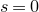 s equals 0