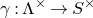 gamma colon normal upper Lamda Superscript times Baseline right arrow upper S Superscript times