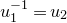 u 1 Superscript negative 1 Baseline equals u 2