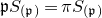 German p upper S Subscript left parenthesis German p right parenthesis Baseline equals pi upper S Subscript left parenthesis German p right parenthesis
