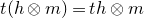 t left parenthesis h circled times m right parenthesis equals t h circled times m