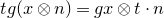 t g left parenthesis x circled times n right parenthesis equals g x circled times t dot n