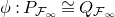 phi colon upper P Subscript script upper F Sub Subscript normal infinity Subscript Baseline approximately equals upper Q Subscript script upper F Sub Subscript normal infinity Subscript Baseline