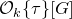 script upper O Subscript k Baseline left brace tau right brace left bracket upper G right bracket