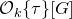 script upper O Subscript k Baseline left brace tau right brace left bracket upper G right bracket