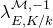 lamda Subscript upper E comma upper K divided by k Superscript script upper M comma negative 1