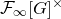 script upper F Subscript normal infinity Baseline left bracket upper G right bracket Superscript times