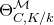 normal upper Theta Subscript upper C comma upper K divided by k Superscript script upper M